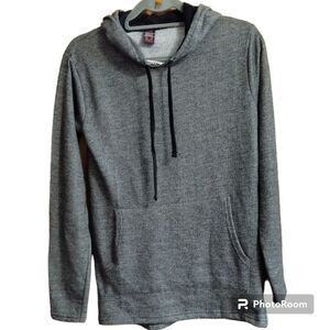 NWT RBX Loungewear Hoodie Lightweight Gray Waffle Weave Hooded Shirt Sz M